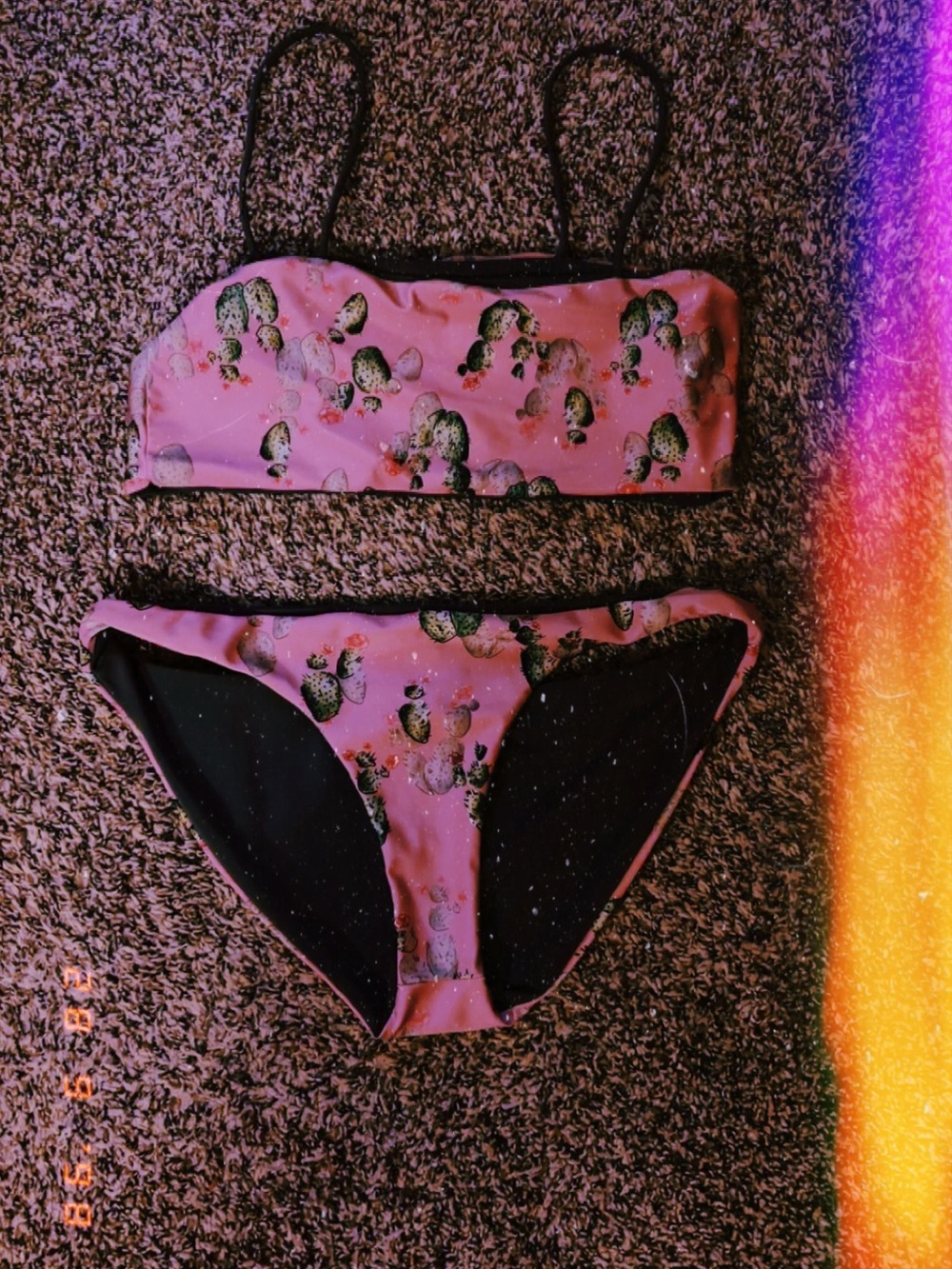 Pink Cactus Print Bikini Set - Picture 4 of 5